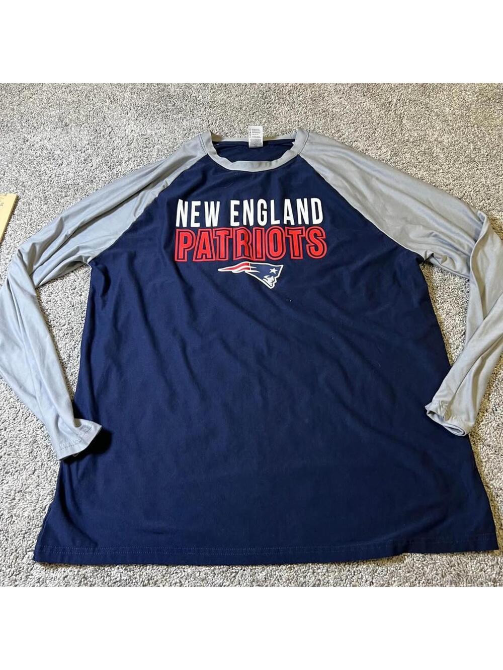 NFL Men's New England Patriots Long Sleeve Sleepwear Shirt size Large